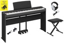 Цифровое пианино Yamaha P225 BK BIG SET L200 подставка + педальная полоса