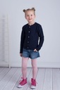 Dievčenský rozopínateľný sveter tmavomodrý 110 Druh zapínaný
