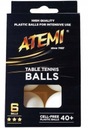 Мячи ATEMI*** для настольного тенниса, пинг-понга, 6 шт.