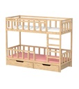 Неокрашенная двухъярусная кровать ФИЛИП ПЛЮС – 180x80см