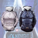 Vrchné oblečenie cosplay s kapucňou 3D Pánske Moon Knight B322-66 Značka bez marki