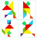 TANGRAM деревянный пазл Монтессори с магнитными кубиками