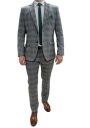 Мужской костюм в клетку серого цвета на талии 188/54/94.