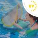 Надувний круглий пліт для дітей з навісом, синій, міцний + Бонус