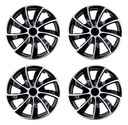 4 PIEZAS TAPACUBOS QUAD CZARNO-SREBRNE 15'' RENAULT PEUGEOT VW OPEL FORD CITROEN 