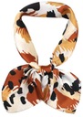 ШАРФ ЖЕНСКИЙ, легкий атласный шелковый шарф, леопардовый принт, анималистический принт