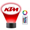 Lampka Nocna 3D Led LOGO KTM MOTOR IMIĘ Grawer