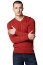 Мужской хлопковый свитер кирпично-красного цвета с v-образным вырезом Próchnik PM6 L