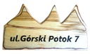 TABLICZKA ADRESOWA DREWNIANA SZYLD Z NUMEREM DOMU