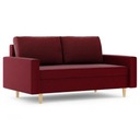 Rozkładana sofa 2 osobowa, 150x90x75 cm bordowa sofa kanapa rozkładana wers