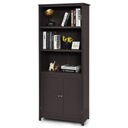 Книжный шкаф 75 см х 182 см х 36 см, оттенки коричневого