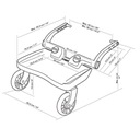 LASCAL Универсальное удлинение для коляски, BuggyBoard MINI, красный