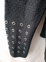 Sweter czarny, bawełniany z fakturą - L/XL Kolor czarny