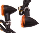 2x Smerovky Kovové LED Raketa M8 x 1.25 Čierne Oranžové Tienidlo Prispôsobenie k vozidlu univerzálny produkt