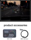 4,5″ OBD+GPS HUD M24 PREDK. TACHOMETR TEMP EAU COMPTEUR LED UNIWERS. 800X480photo 14