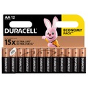 12 щелочных батареек Duracell AA/LR6 Basic