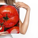 Obraz do jadalni malowane pomidory z bliska 90x60 Materiał wykonania płótno