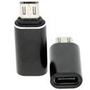 USB TYPE C - адаптер micro USB, черный