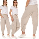 F671 ЛЬНЯНЫЕ БРЮКИ 7/8 Тюльпаны