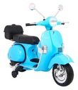 Детский электросамокат Vespa Синий + Опорные колеса + Аудио +