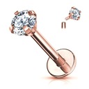 KOLCZYK LABRET ROSE GOLD TYTANOWY 1,2/6/3