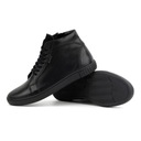 Buty męskie skórzane sztyblety sneakersy wysokie 427KNT czarne 45 Marka Olivier