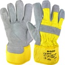 ЗАЩИТНЫЕ РАБОЧИЕ ПЕРЧАТКИ ИЗ СПЛИТХЕНА RINGO PLUS ЖЕЛТЫЕ 4243X