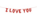 Balony foliowe literki napis I LOVE YOU czerwone Waga produktu z opakowaniem jednostkowym 0.5 kg