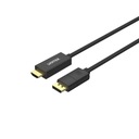 Unitek Kabel przewód DisplayPort 1.2 na HDMI 4K 60Hz 1,8 m HDR HDCP 2.2 Złącza HDMI - DisplayPort