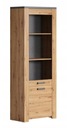 СТЕКЛЯННАЯ ВИТРИНА ПОЛКИ LARA 1D1W 70 СМ ДУБ ARTISAN MATERA MAFMEBLE