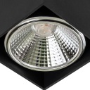 КВАДРАТНЫЙ ФИТИНГ ДЛЯ НАВЕРХНЕГО МОНТАЖА AR111 QR111 ЧЕРНЫЙ