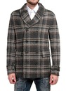 WOOLRICH for ESPRIT NEW CHECKERED NAVY PEACOAT