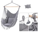 Бразильский гамак, качели, подвесной садовый стул БОХО светло-серый
