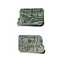 КИБЕРПАНК СЕРЕБРЯНАЯ МЕТАЛЛИЧЕСКАЯ МОНЕТА 1 ПК РПГ