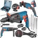 УДАРНАЯ ДРЕЛЬ С УДАРНОЙ ДРЕЛЬЮ HAMMER SDS + PLUS SET STRONG