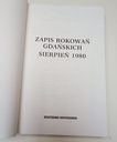 ZAPIS ROKOWAŃ GDAŃSKICH, SIERPIEŃ 1980 ANDRZEJ DRZYCIMSKI Wydawnictwo Editions Spotkania