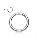 Титановая серьга-сегмент CLICKER серебро 1,0/6