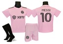 Футбольная форма MESSI, рубашка, шорты, гетры, РОЗОВЫЙ, размер 146