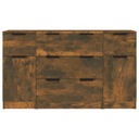 vidaXL 3-dielna komoda, dymový dub, materiál na báze dreva Výška nábytku 70 cm