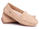 ZAMSZOWE BEŻOWE MOKASYNY PROFILOWANA WKŁADKA 37