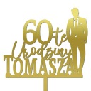 ТОРТ ТОППЕР НАДПИСЬ ЧЕЛОВЕК КОСТЮМ МАЛЬЧИК ЗОЛОТО