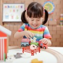 50SZT CZERWONY MINI PŁOTEK PLASTIKOWY DO DEKORACJI I KREATYWNYCH ZABAW