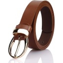 Ремень женский ОВАЛЬНЫЙ МЕТАЛЛ ЗОЛОТОЙ ПРЯЖКА GRACIO