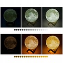 LAMPKA NOCNA 3D Księżyc 48cm MOONLIGHT RGB + pilot Zasilanie sieciowe