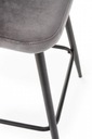 Барный стул, барный стул H96, серый бархат