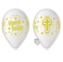 Воздушные шары для крещения с принтом - золото - 5 шт.