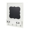 Wiszący biały organizer ścienny tablica memo kreda