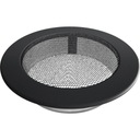 Решетка вентиляционная круглая каминная, диаметр 150, графит