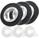 3 светодиодных потолочных светильника с галогенной лампой в рамке из хрустального стекла GU10.