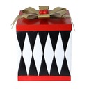 МЕТАЛЛИЧЕСКАЯ ПОДАРОЧНАЯ КОРОБКА РОЖДЕСТВЕНСКОЕ УКРАШЕНИЕ ДЛЯ РОЖДЕСТВЕНСКОГО ПОДАРКА M